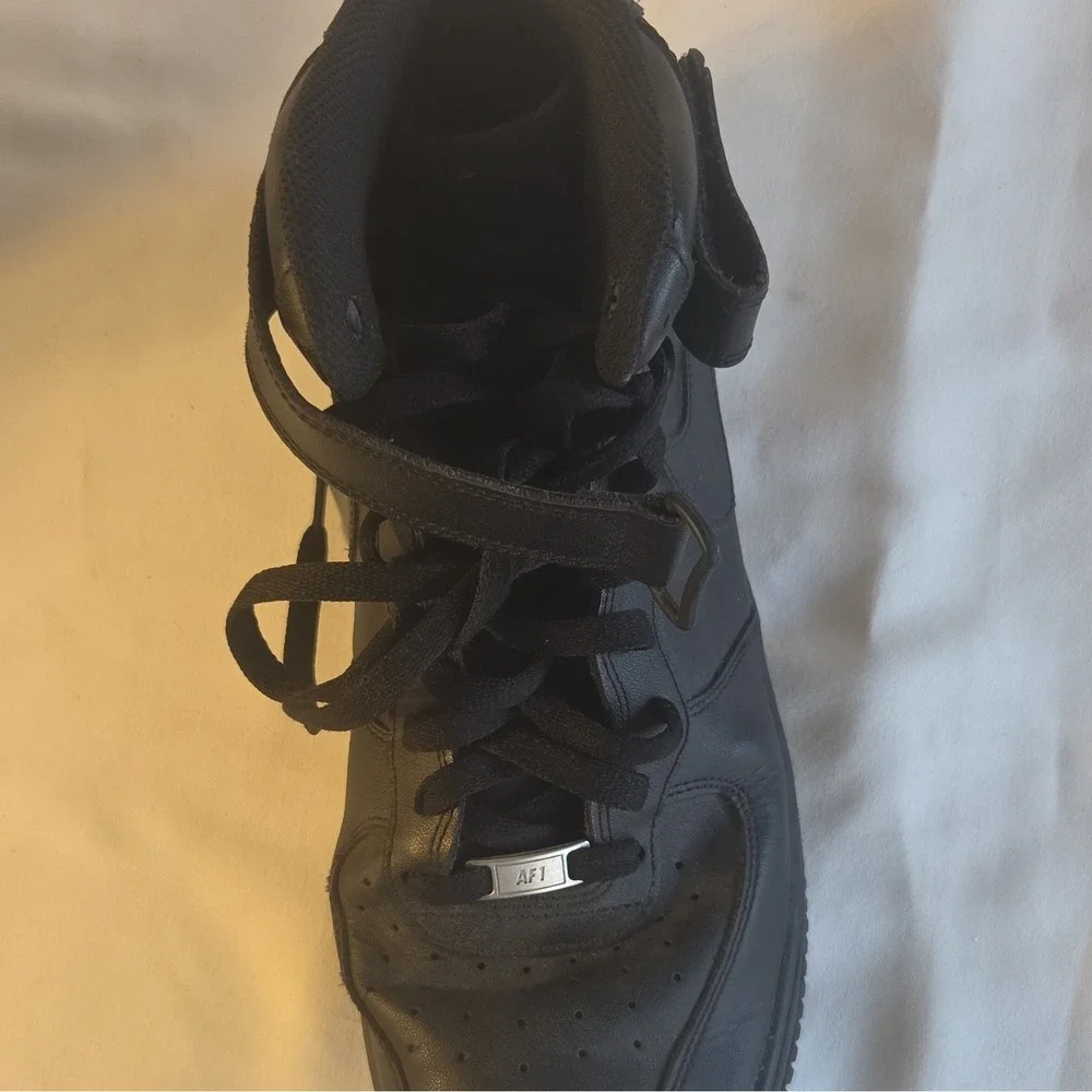 Nike Air Force 1 Men's High Top Black Lace-Up Athletic Sneaker